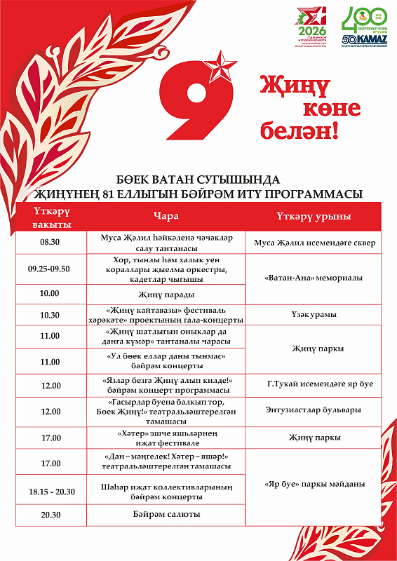 День Победы в Набережных Челнах: программа празднования