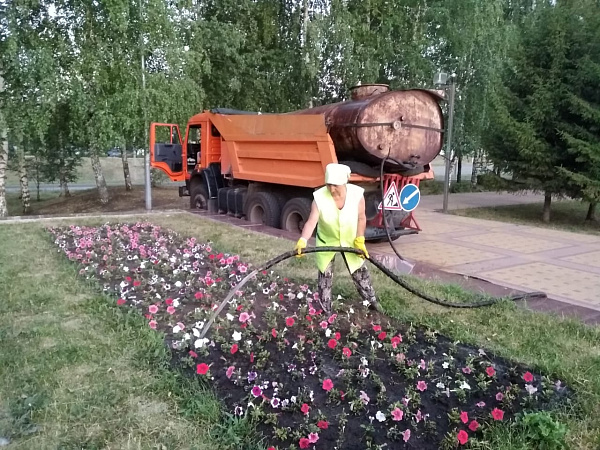 1000 кубов воды ежедневно расходуют в Челнах на полив зеленых насаждений