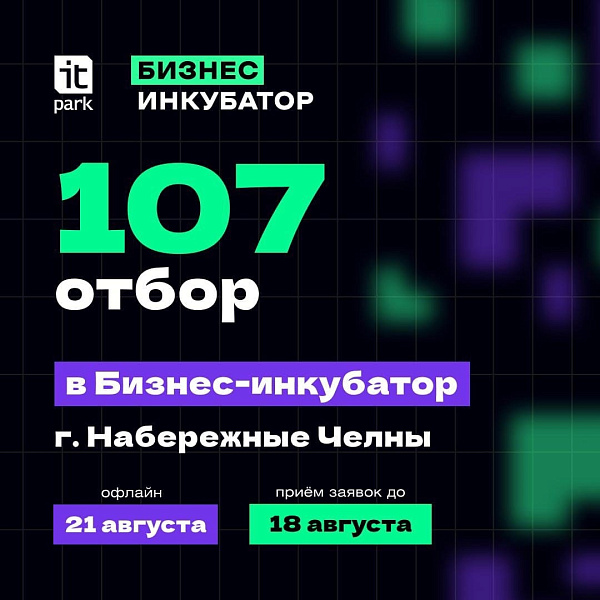 В Набережных Челнах объявлен 107 отбор в Бизнес-инкубатор