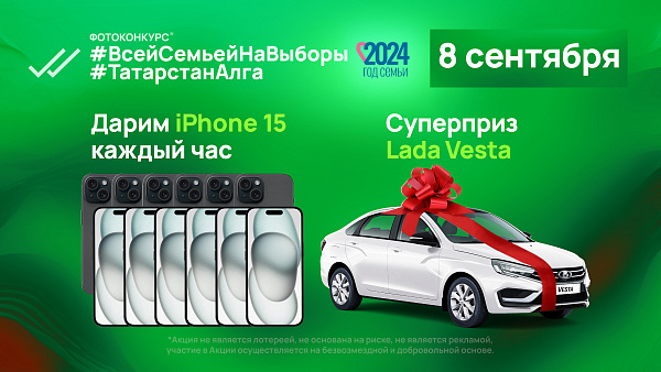 Челнинские семьи смогут выиграть телефон или автомобиль на выборах